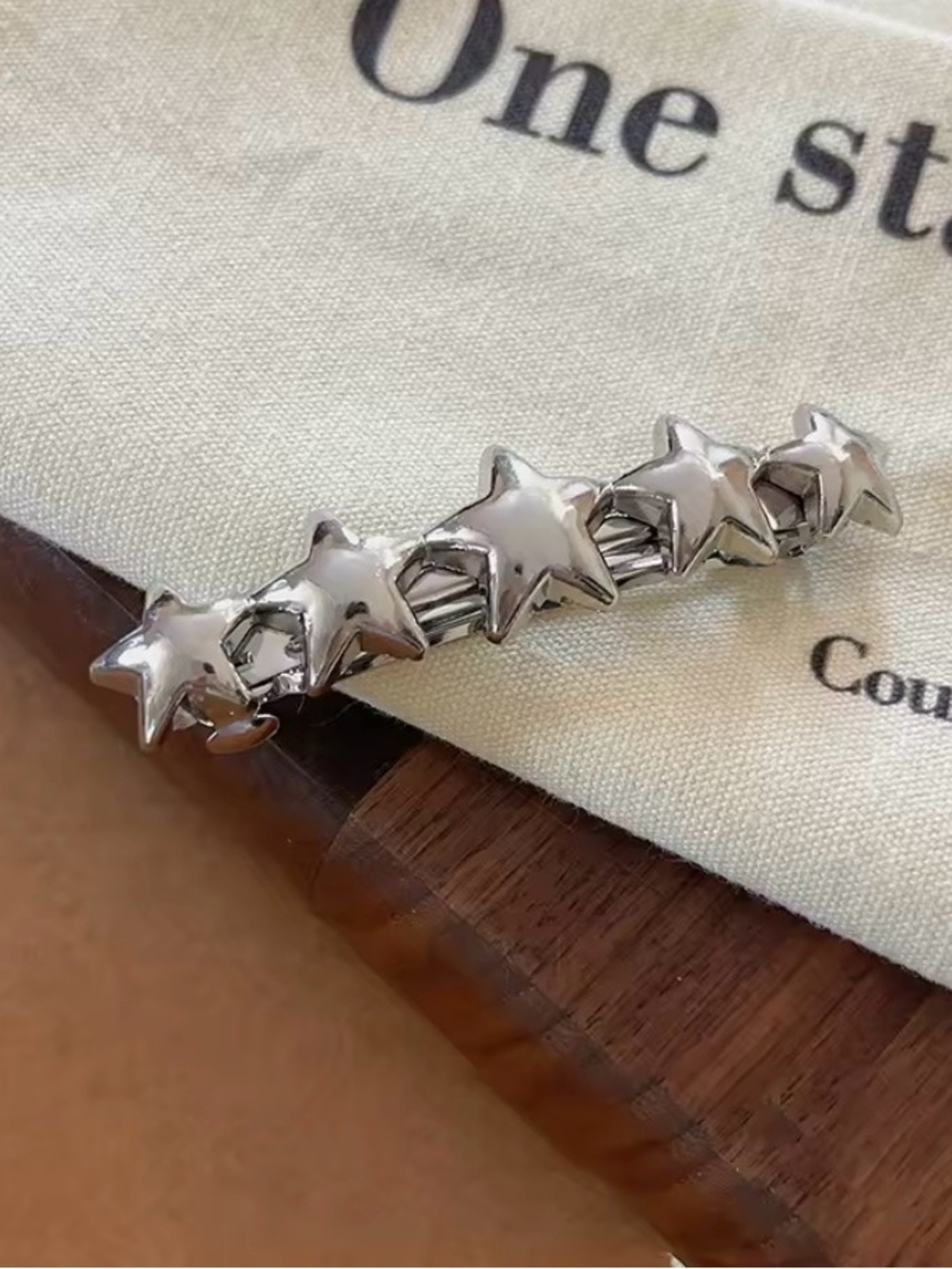 Silver Star Hair Clip